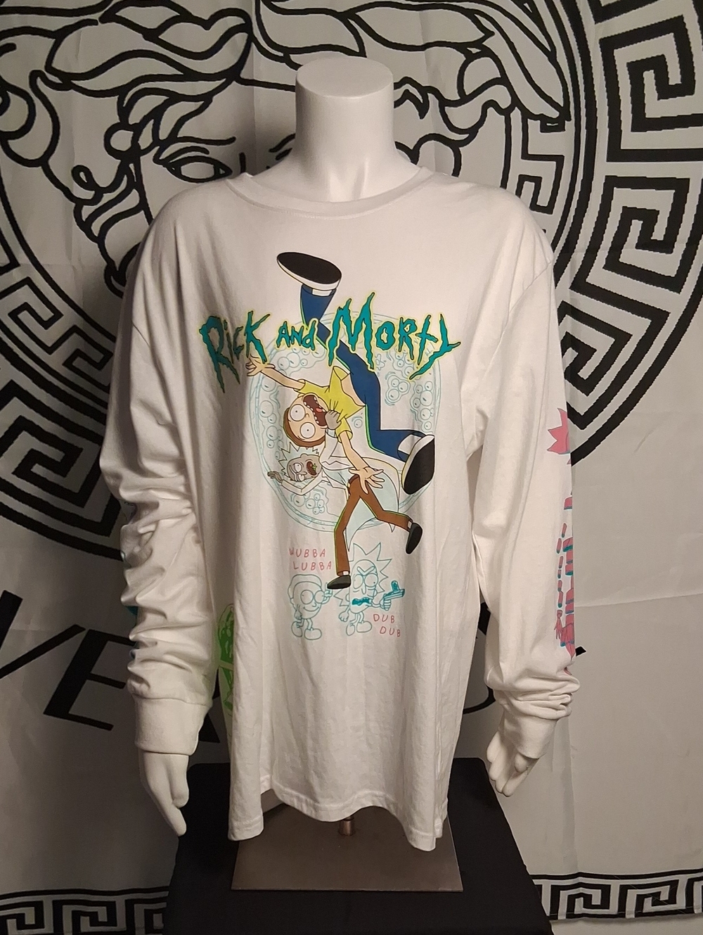 Cartoon Network Rick and Morty White Long-Sleeve Graphic Tee